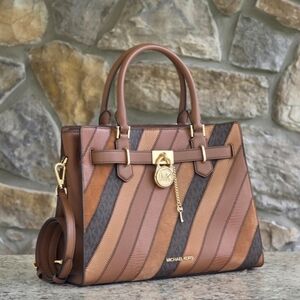 Michael Kors Hamilton Medium Brown Satchel